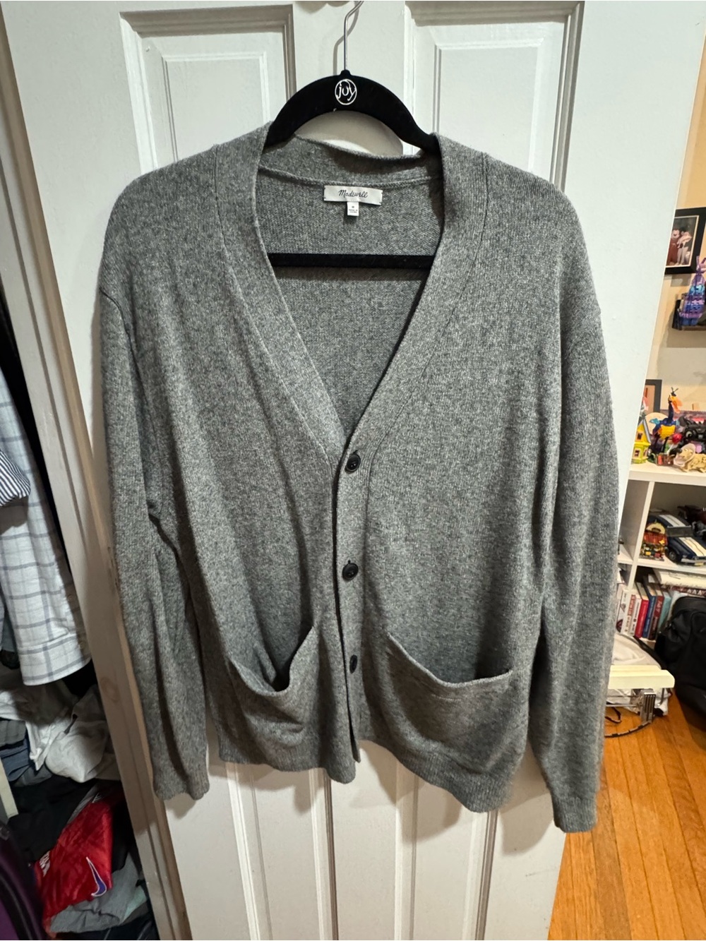 Madewell Men's Heather Gray Button Cardigan